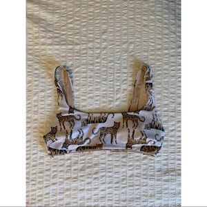 SALE Aerie jungle cat scoopneck bikini top